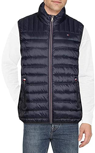 Tommy Hilfiger Men's Ultra Loft Quilted Puffer Down Vest, Midnight, M UK
