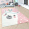 Paco Home Kinderteppich Kinderzimmer Moderne Pastell Farben, Niedliche Motive, 3D Effekt, Grösse:80x150 cm, Farbe:Pink