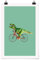 Bilderwelten Poster Kunstdruck - Jonas Loose - Dinosaurier mit Fahrrad - seidenmatt 75 x 50cm