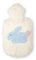 Efie Wärmflasche Hase – 0,8 L Naturkautschuk, Bezug aus Bio-Baumwolle (kbA), mit Applikation, Made in Germany – weich & nachhaltig