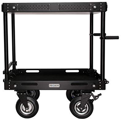 Proaim Victor V1.1 42 Kamerawagen, verstellbare Ablage, 200kg/440lb | CNC-Aluminium und Edelstahl; 9-Zoll-Lufträder; 22-Zoll-Querstrebe; integrierte Montageplatte; werkzeugloser Aufbau.