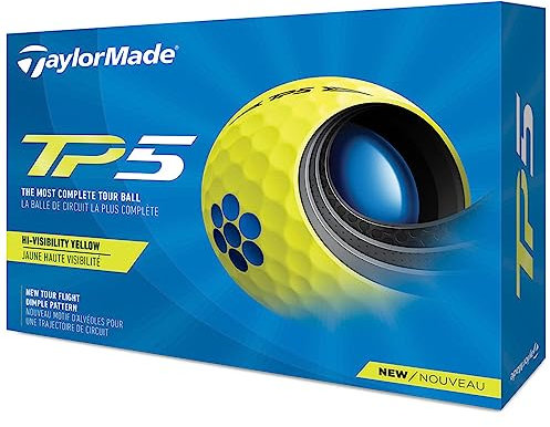 TaylorMade TP5 Yellow Golfbälle, gelb, Einheitsgröße