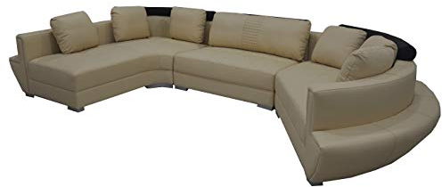 JVmoebel Runde Eck Sofa Couch Polster XXL Big Rund Couchen Wohnlandschaft U Form A1137