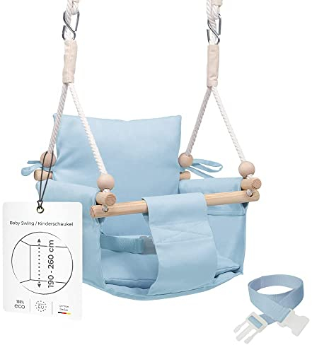 MAMOI® Babyschaukel, Baby schaukel Indoor, Kinderschaukel aus Holz, Holzschaukel für Kinder, Schaukeln für türrahmen, Swing, Kleinkinderschaukel ab 1 Jahr für Kinderzimmer