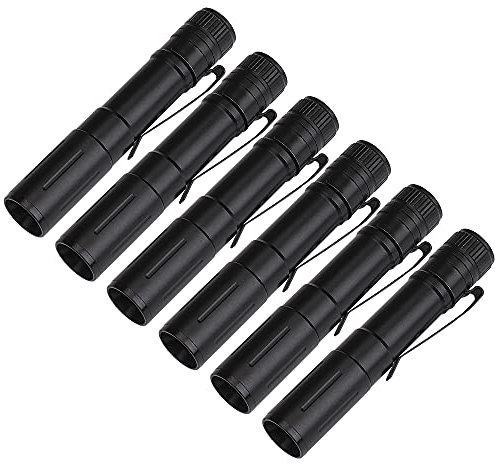 KunHe 6 Pack Small Mini Single Mode LED Bulk Flashlight AAA Battery Flashlight 100 Lumens EDC Bright Flashlight Pen Flashlight,for Emergency,Pocket,Wallet,Camping, Family Gifts