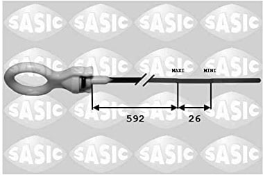 SASIC 1946002 Ölmessstab Kompatibel mit VW POLO 9N 03E115611D