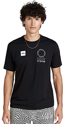 RVCA Sport Mark Kurzarm-T-Shirt für Herren, Schwarz, Mittel