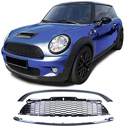 Kühlergrill Set 3-teilig Schwarz Glanz für Mini One Cooper JCW R56 R57 R58 R59