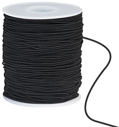 VABNEER 100 m Elastic Cord 1 mm Elastic Cord Craft Cord Elastic Thread for Bracelets and Crafts