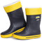 Stivali da Pioggia per Bambini, Wellington con Fodera Calda Rimovibile, Stivaletti per Bambini, Stivali Invernali, Dettagli Catarifrangenti 3M™ Scotchlite™, Fatti in Italia (28/29 - Blu/Giallo)