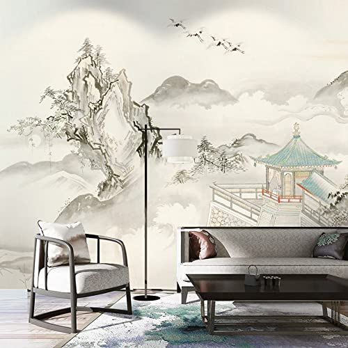 Modern Light Ink And Water Japanese Landscape Sofa Background Wallpaper Wallcovering Study And Tea Room Enviro 3d wallpaper paste living room the Home Restaurant wall for bedroom Mural-350cm×256cm