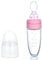 Aolso Baby Food Dispensing Spoon, Silicone Infant Squeeze Feeding Bottle, Baby Bottle with Spoon for Cereal Puree,Solid Food,90ML (Pink)