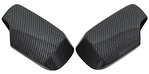 Spiegelkappen Seitenspiegel Abdeckkappen Außenspiegel Rückspiegel Abdeckung Spiegelgehäuse Spiegel Gehäuse Verkleidung Carbon vorne links und rechts für 3er E46 Compact Coupe Touring Cabrio 1998-2005