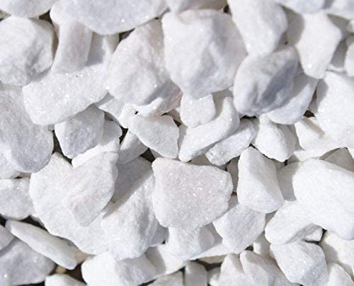 Generisch Weiße, gerundete Steine, Marmorsteine, Dekosteine, Kies, Nuggets, Kieselsteine (16-32 mm, 10)
