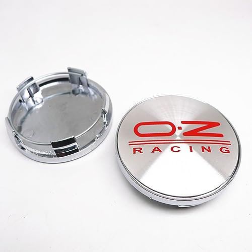 STREHN Voiture Cache-moyeux Enjoliveurs pour 59mm OZ Racing Pneus Et Jantes Badge Autocollants Accessoires Hub Centre Caps Cover Sticker,D-Silverstyle