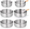 Huiguli 6 Stück Edelstahl Aschenbecher, Aschenbecher für Draussen, Tischplatte Aschenbecher, Moderne Tragbarer Aschenbecher für Balkon Home Office Innenraum Draußen, Silber(10cm/8cm)