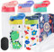 Joyclub 5 Pack Kids Sublimation Tumbler with Lid and Straw 12 oz Kids Sublimation Water Bottles Stainless Steel Cups for DIY Insulated Tumbler Heat Press Print