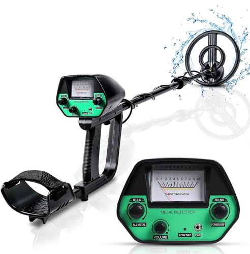 Metal Detector per bambini, rilevatore di metallo professionale per bambini, 12+, funzione di precisione e modalità DISC, rilevamento di profondità max. 1 m, giocattolo divertente per ragazzi [Senza