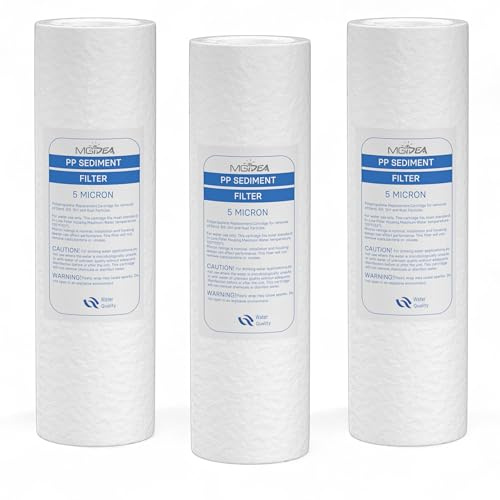 CARTUCCE FILTRO FILTRAZIONE ACQUA KIT FILTRI 10 SEDIMENTI PP 254mm UNIVERSALI SPUGNA COMPATIBILI DEPURATORI OSMOSI INVERSA ADDOLCITORE PURIFICATORE CASA (3, 3 Pezzi (PP))