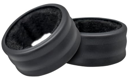 Set mit schwarzen Ringen, auslaufsicher, aus Stahl und Plüsch, 2-teilig, zum mühelosen und stilvollen Servieren von Wein