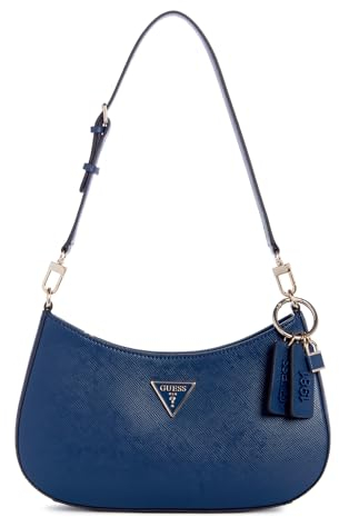 GUESS Damen Noelle Top Zip Shoulder Bag Reißverschluss Oben, Schultertasche, Marineblau