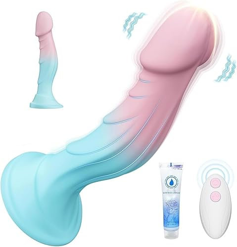 Dildo Realistico Sex toys Vibratori - 7.5’ vibratori per clidoride donna con telecomando Dildo in silicone per donna con ventosa con 9 vibrazioni,vibratori anale per uomini Sex Toys per coppie