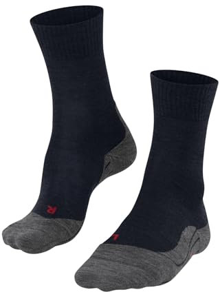 FALKE TK5 Wander W So laine 1 paire, Chaussettes de randonnée Femme, Bleu Marine 6120, 39-40