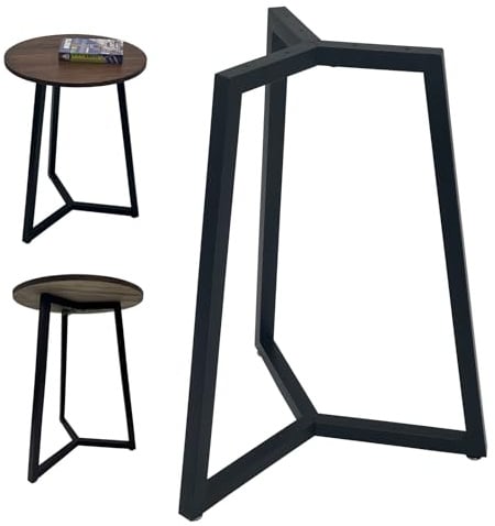 OLDRAINBOW Patas redondas para mesa de centro de 16 pulgadas, base de mesa de metal, patas de metal negro, patas de hierro para mesa de comedor