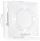 Hon&Guan 100mm Bathroom Extractor Fan with LED Light, Humidity Sensor, Timer Overrun Delay and Interval Time Setting, Glass Cover Automatic Operation 10W 95m³/h Silent 4 Inch Ventilation Fan