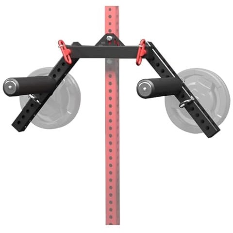 Plate Loaded Deltoid and Shoulder Press Machine - Lateral Raise Attachment Fits for 5/8 Aperture Racks, Ideal for Upper Body Strength Training