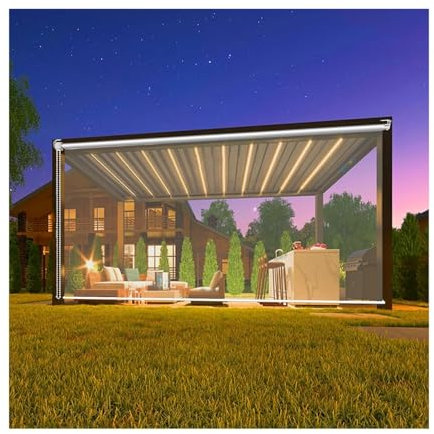 SHINGJING Outdoor Clear Pvc Roller Blinds,0.5mm Waterproof Roller Shades, Transparent Vinyl Roll Up Blinds, Rainproof Curtains for Garden Pergola Gazebo, Custom Size(W160*H280cm/W62.99*H110.23in)