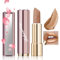 Likesing 1 Stück Glitzer Lippenstift Set Lipgloss 24 Stunden Halt Lipstick Lip Gloss Long Lasting Lippenstift Pink Roter Lip Balm Lipgloss Permanent Make up Damen Frauen Geburtstage Geschenk