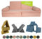 Pillows24 Kindersofa mit Schlaffunktion | Weiches Spielsofa aus Cordstoff | Bequemes Kinder Sofa mit abnehmbaren Bezügen | Ergonomische Kindercouch für Spielzimmer – Fancy Spielsofa für Kinder