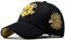 Geralin Gioielli Baseballmütze Unisex Schwarz Gold NY - Einstellbares Basecap Retro Cap - 100% Baumwolle für Sport und Outdoor - Hochwertige Baseballcap für Damen und Herren