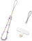 MORSUNBELA Lila Handykette Handyanhänger Handy Kette Perlen Handgelenk Handyband Handykette Kurz Lanyard Handschlaufe Universal