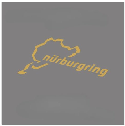 PGVXEM Kreative Racing Road Nürburgring Auto Aufkleber Dekoration for Auto Fenster Stoßstange Körper Abdeckung Kratzer Vinyl Aufkleber(Gold)