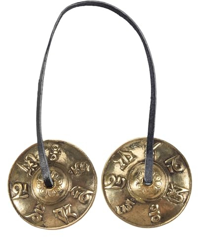Qusedwey Tibetische Becken Meditations Glocken 6,5 Cm Meditations Glocken Glocken,Meditation Yoga Glocke für Schlagen Instrument