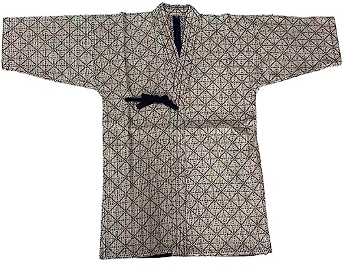 Kendo Bottoms/Tops Aikido Samurai Hakama Martial Arts Clothing Suit Hakama Clothing Kimono Shirts Costumes (TOP-YELLOW, 140CM)