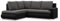 Mebligo - Ecksofa mit Schlaffunktion und 2 Bettkasten Dunkelgrau + Schwarz 230x89x200 (BxHxT) FORESTA - Links Eckcouch, Sofas & Couches, Couch L Form, Cauchsofa, Sofa Wohnzimmer, Ecke Sofa