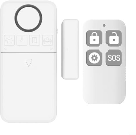 Home Security Türalarm Sensor mit Fernbedienung 130dB Laute Alarmanlage 4 Modi Kabellos Einbruchschutz für Fenster Türen Safes Garagen Wohnungen