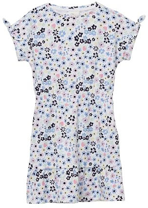 s.Oliver Kurzes Kleid mit All-Over-Print und Raffung