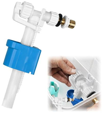 Universal Füllventil für Spülkasten – Messing G3/8 & G1/2 Anschluss – Einstellbare Wassermenge, Wassersparend & Geräuschlos – WC Spülkasten Ventil Ersatzteile für Kunststoff & Porzellan
