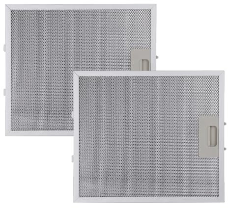 2 Pcs Aluminum Cooker Hood Filters, 320x260mm Universal 5-Layer Aluminum Mesh Extractor Fan Filter, Range Hood Grease Filter Replacement for Kitchen Vent - Fits Most Major Brands