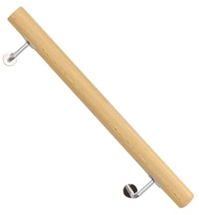 Lunaobrik Ringhiera in legno per scale - ringhiere in legno per terrazza | corrimano da parete per, ingresso, casa, balcone ed esterni