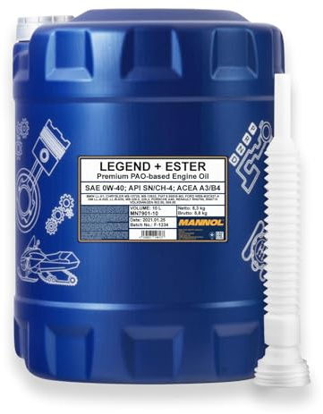 MANNOL Motorenöl vollsynthetisch Legend+Ester 0W-40 API SN/CF 10 Liter