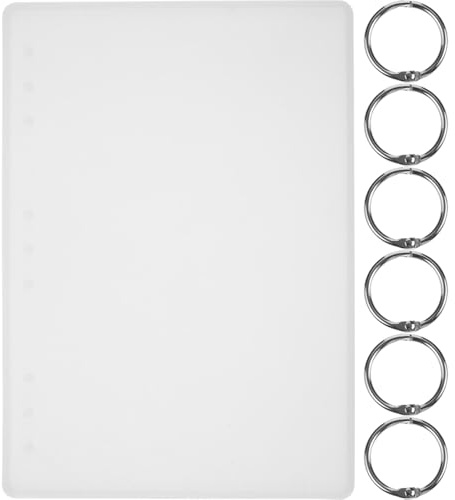 Veemoon Moule Silicone pour Couverture de Cahier Réutilisable avec Anneaux Moule Époxy pour Création DIY Kit Pratique pour Moulage Epoxy