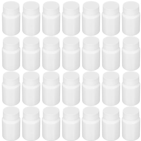 LOLIPPYY 100pcs Mini Pill Storage Bottles Small PE Plastic Containers with Airtight Screw Caps for Vitamins Supplements Travel Portable Medication Holder