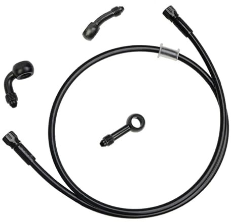 Bremsenzubehör Für Yamaha Für 0°/ 28° / 90° Motorrad-Stahlflexschlauch Hydraulikkupplungsleitung Hauptbremszylinder 4 X Banjo-Bremszug(700mm)