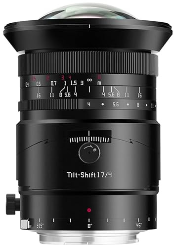 TTARTISAN 17mm F4 ASPH Vollformat Tilt-Shift Objektiv für Canon RF | Ultraweites Tilt-Shift mit 104° Sichtfeld, Manueller Fokus, Bildkreis auf Mittelformatebene, Kompatibel mit Canon RF Kameras