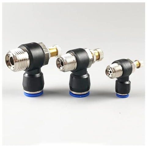 20pcs SL 4 6 8 10 12mm Fast connection Pneumatic Fitting M5 1/8 1/4 3/8 1/2 air speed Regulating valve throttle valve(SL8-01)